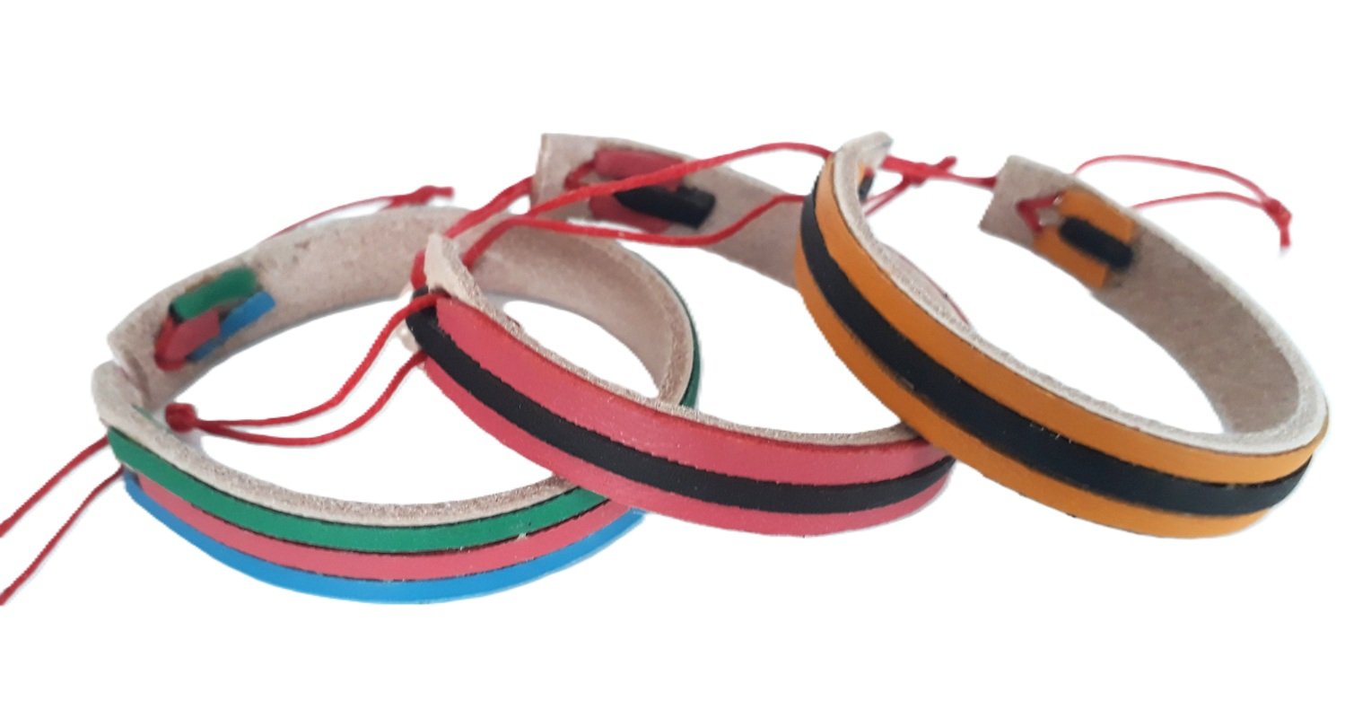Bracelet en cuir 2 couleurs