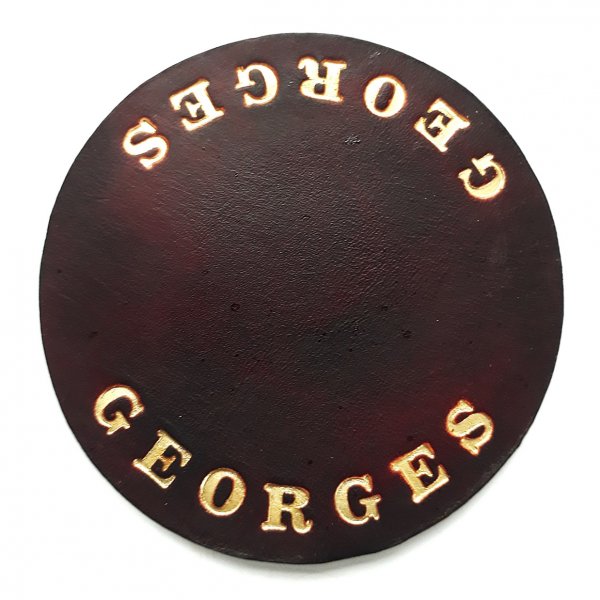 Dessous de verre personnalis&eacute; or