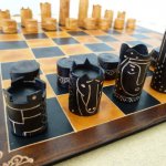 spiel handwerkliches schach leder